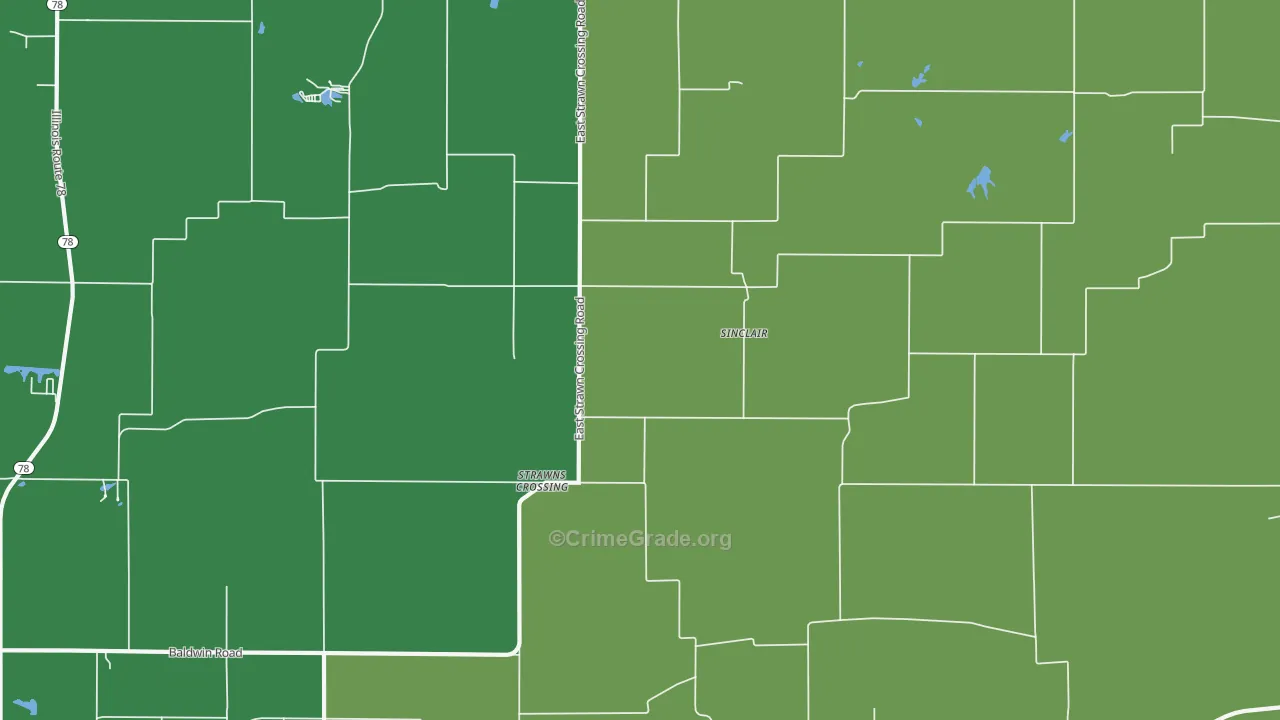 Sinclair, IL Map of Vandalism Rates