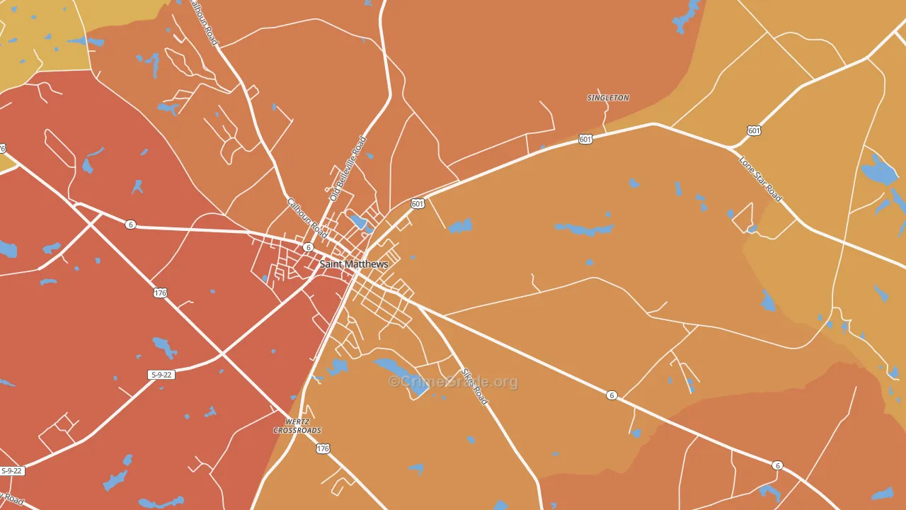 Singleton, SC Map of Vandalism Rates