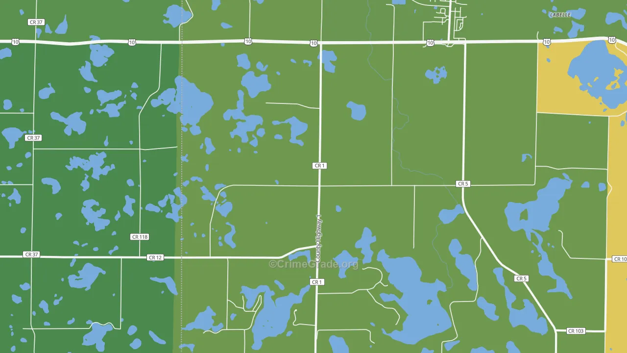 Sioux Valley, MN Map of Vandalism Rates