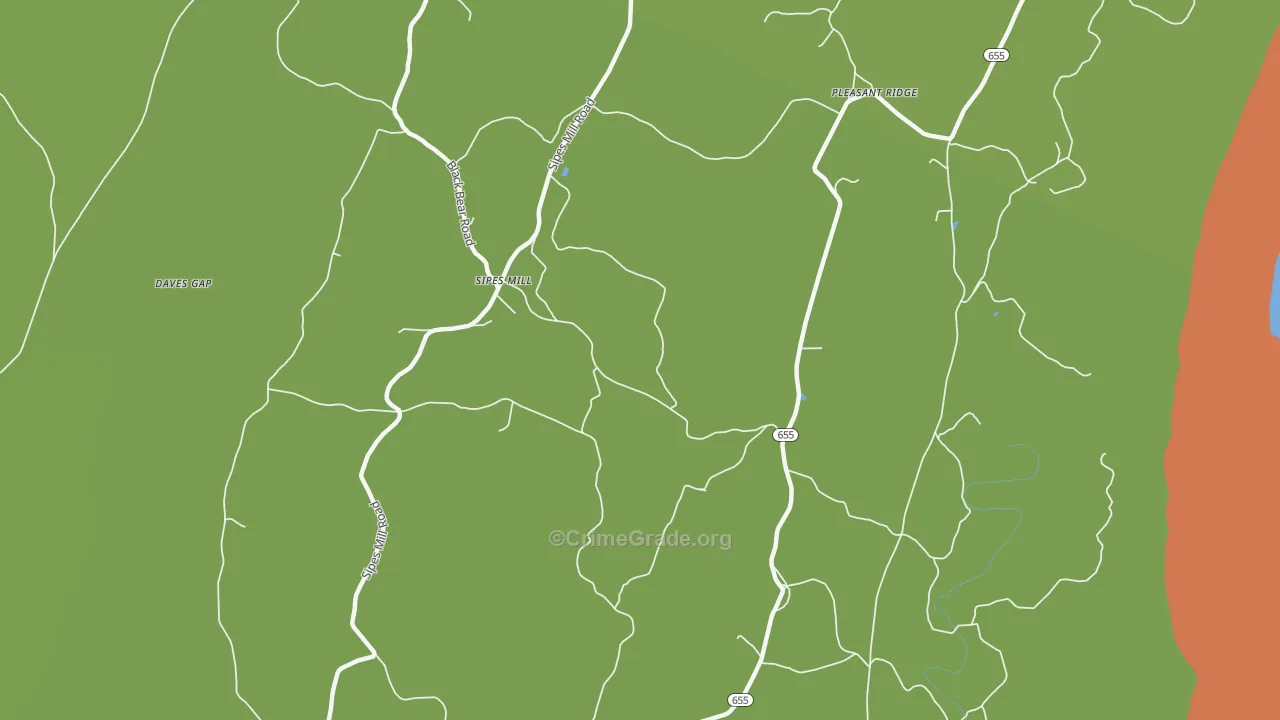 Sipes Mill, PA Map of Vandalism Rates