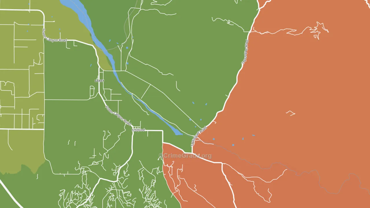 Sisquoc, CA Map of Vandalism Rates