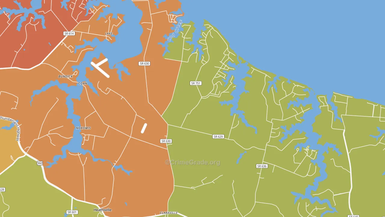 Sissons Corner, VA Map of Vandalism Rates