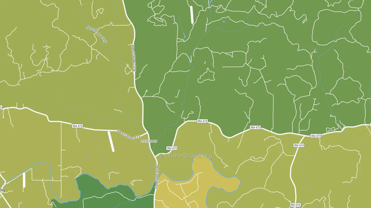 Sisterdale, TX Map of Vandalism Rates