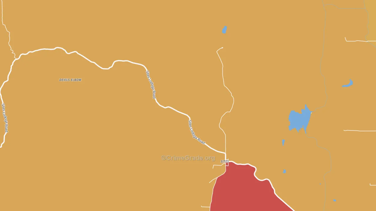 Sites, CA Map of Vandalism Rates