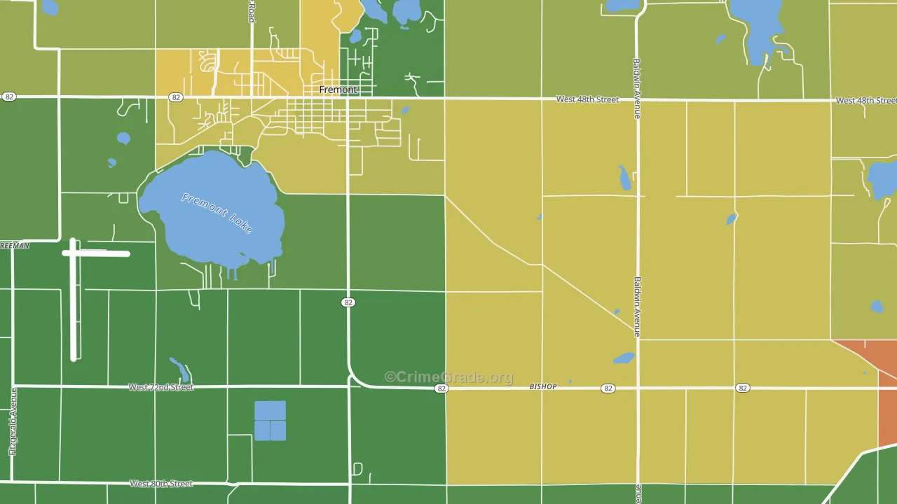 Sitka, MI Map of Vandalism Rates