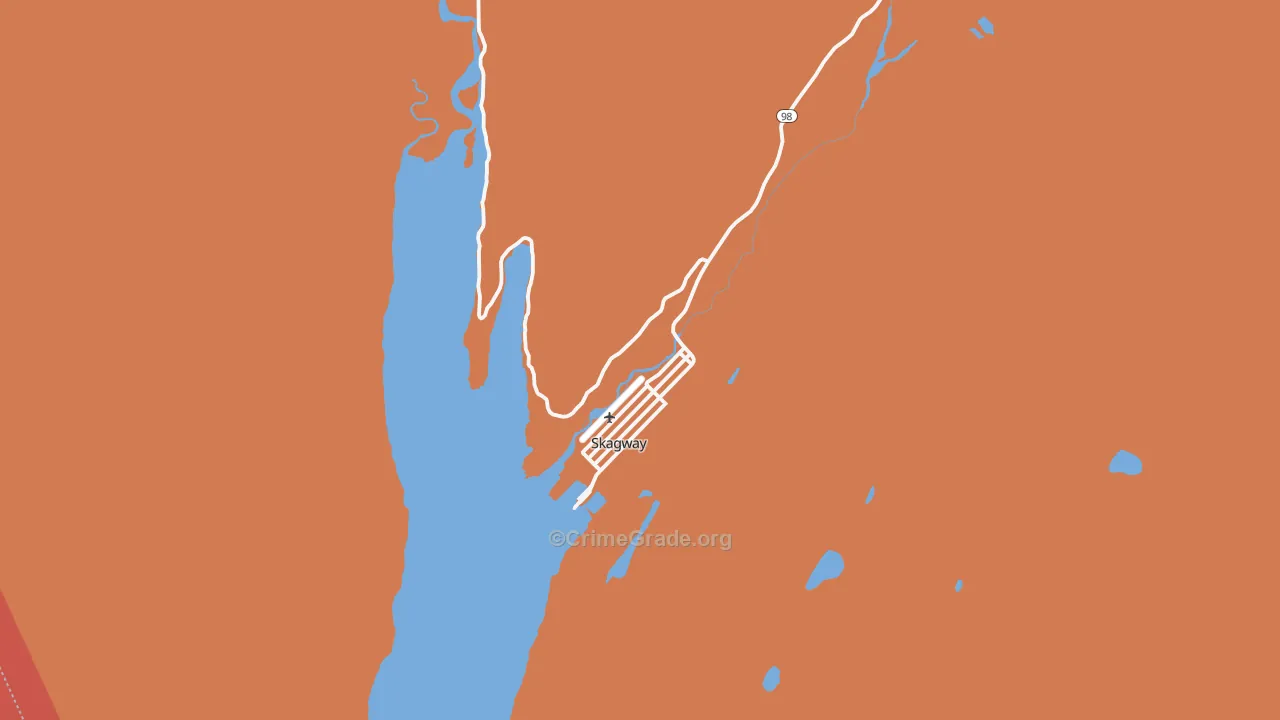 Skagway, AK Map of Vandalism Rates
