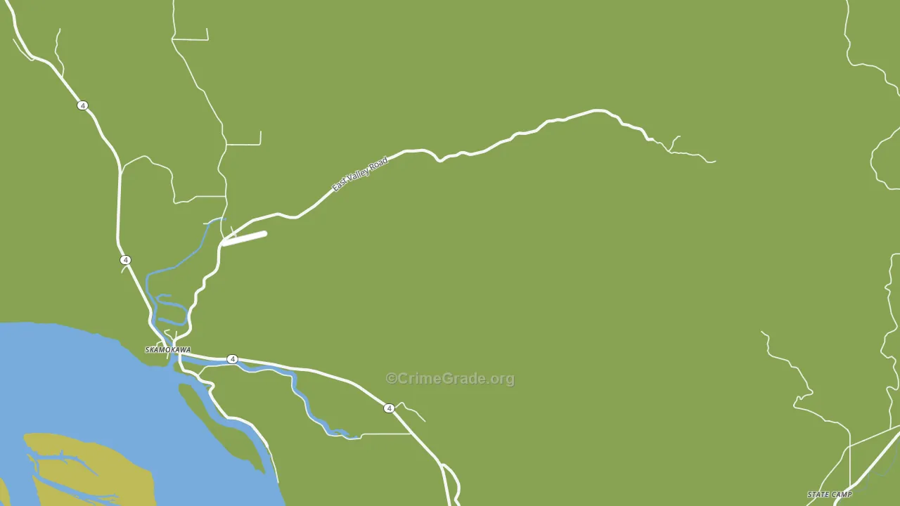 Skamokawa Valley, WA Map of Vandalism Rates