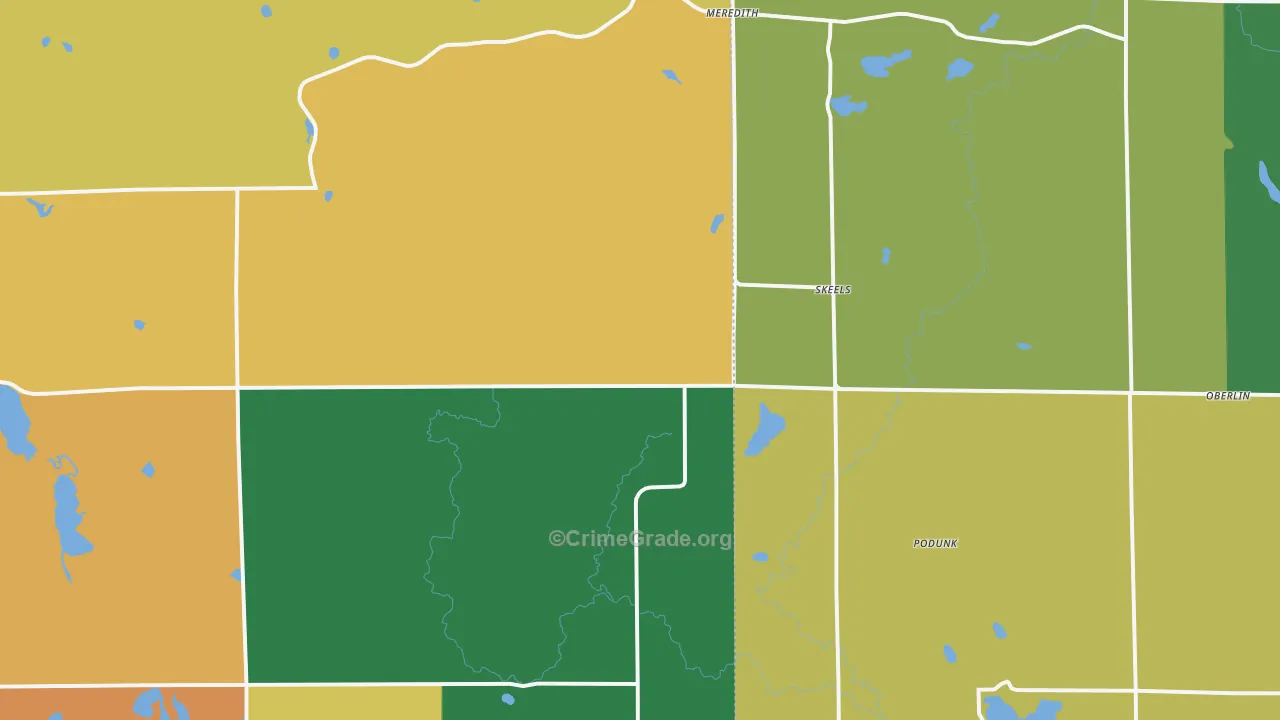 Skeels, MI Map of Vandalism Rates