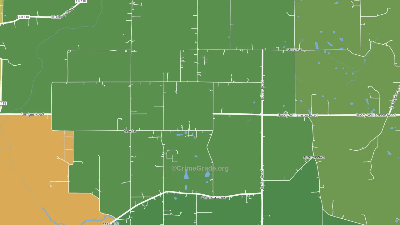 Skinem, AL Map of Vandalism Rates