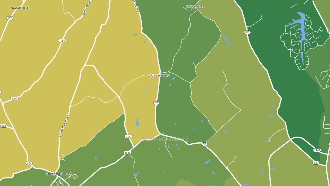 Skinnersburg, KY Map of Vandalism Rates