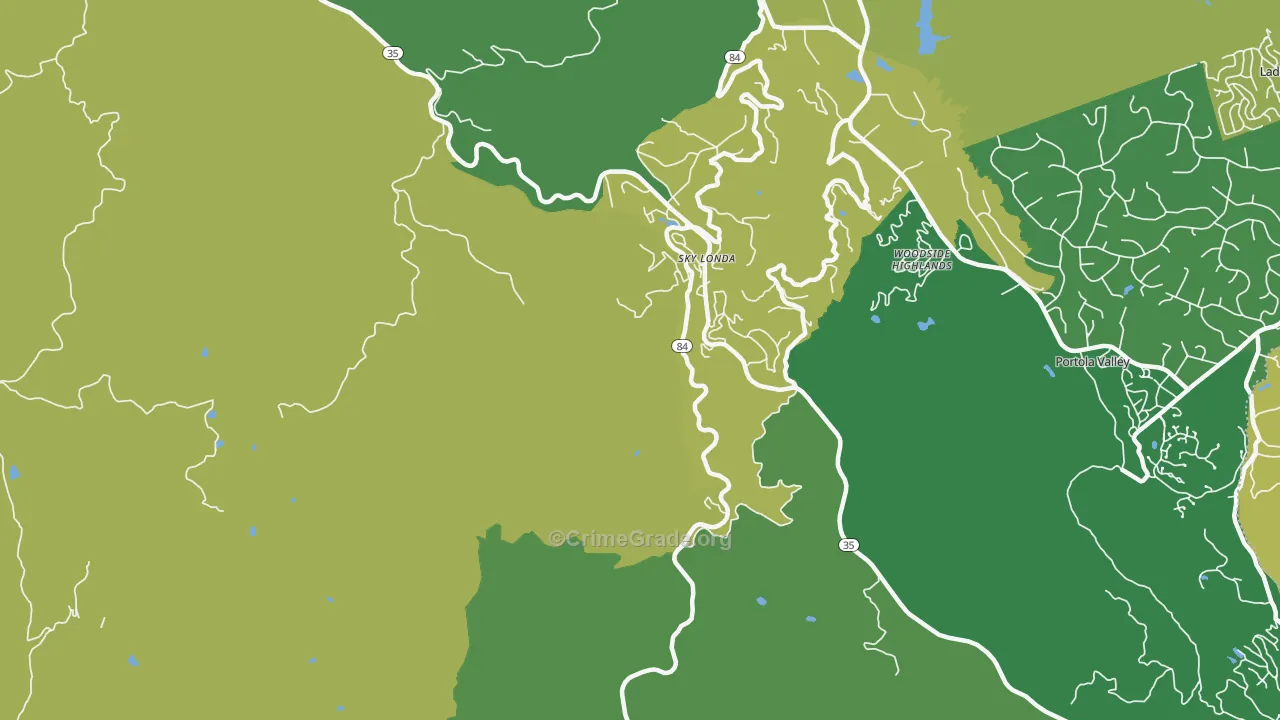 Sky Londa, CA Map of Vandalism Rates