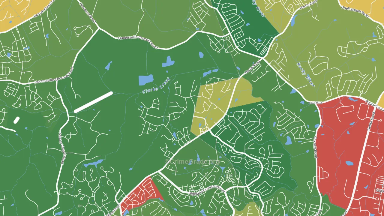 Skybrook, Huntersville, NC Map of Vandalism Rates
