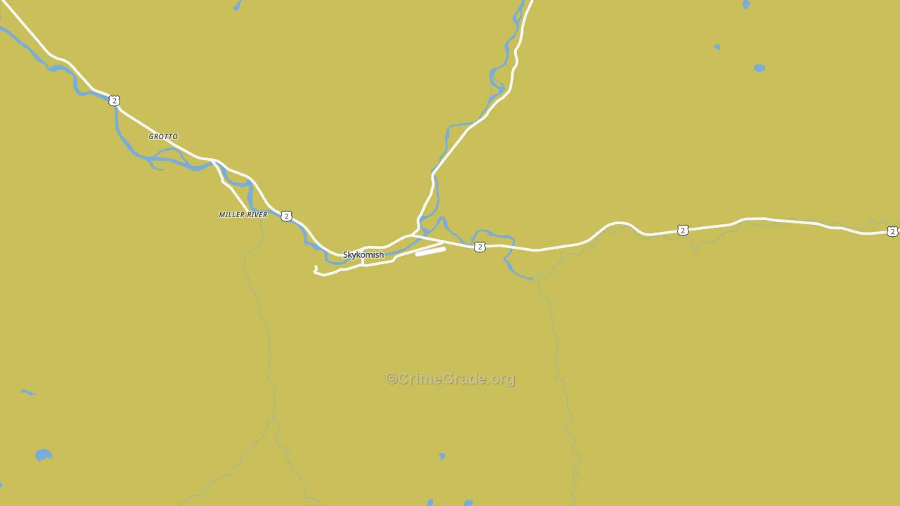 Skykomish, WA Map of Vandalism Rates