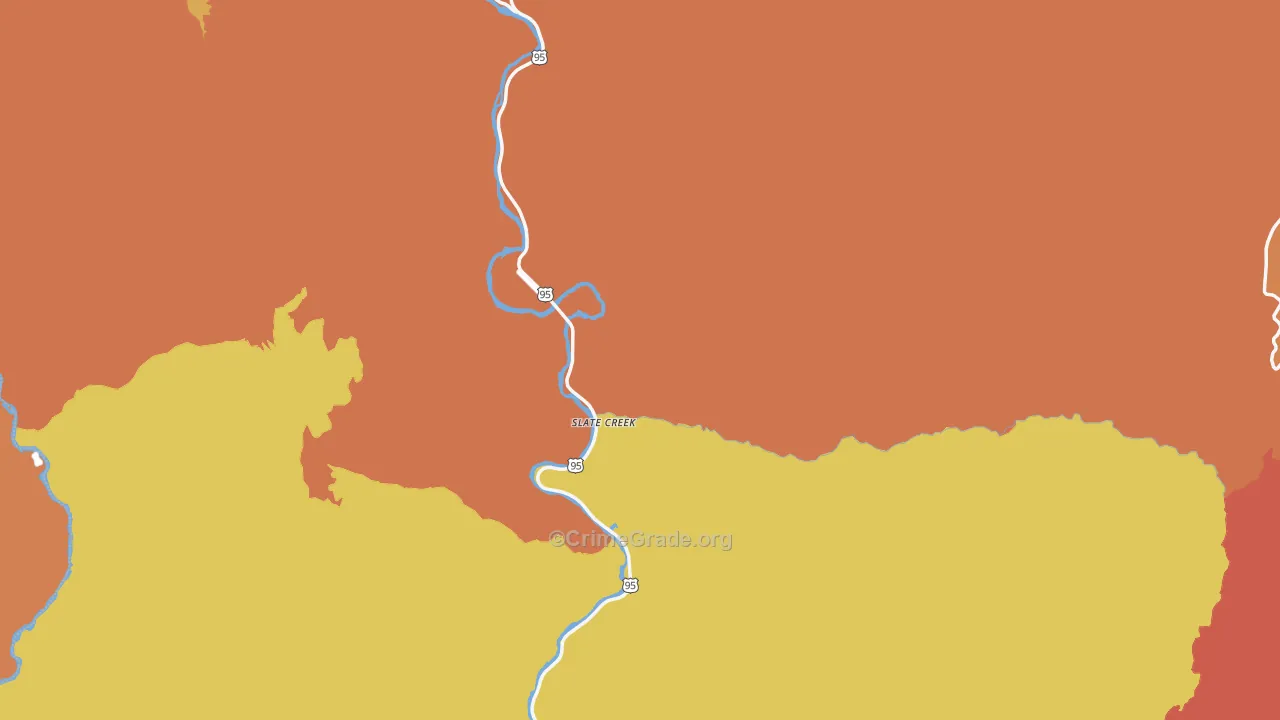 Slate Creek, ID Map of Vandalism Rates