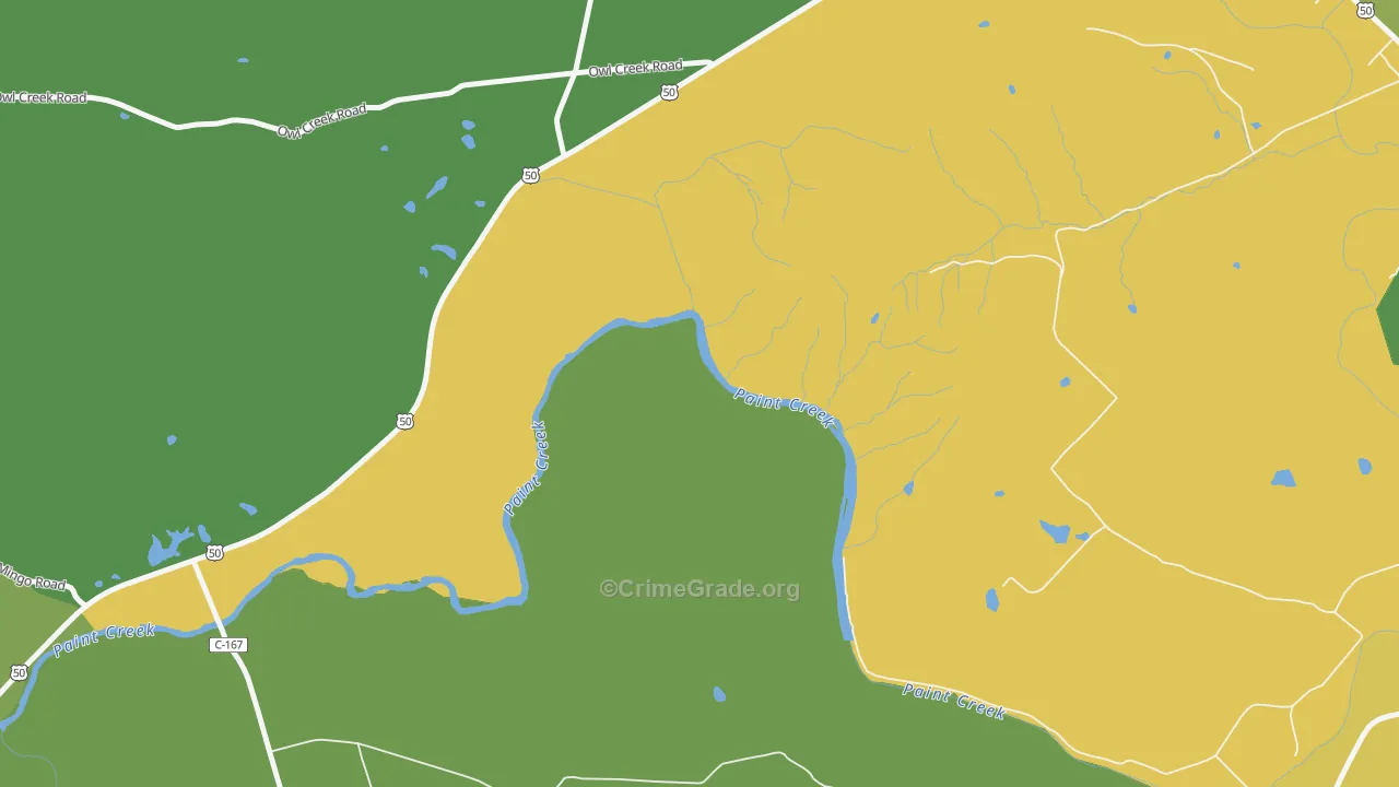 Slate Mills, OH Map of Vandalism Rates