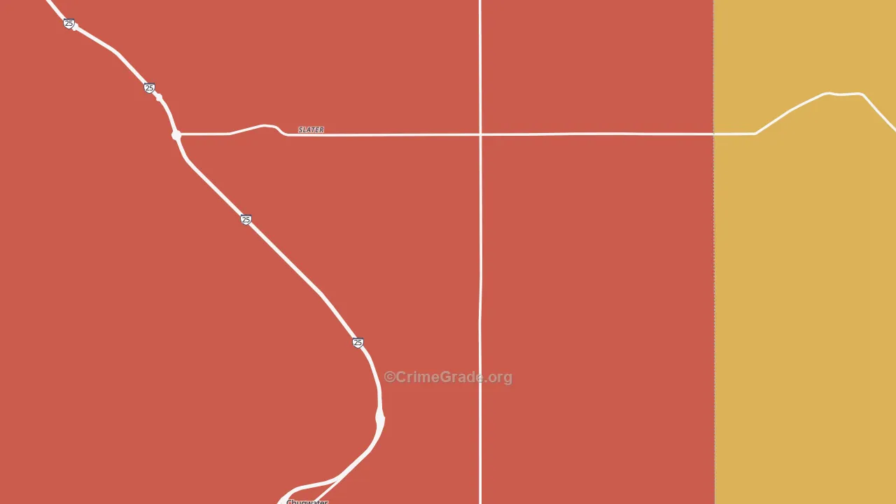 Slater, WY Map of Vandalism Rates