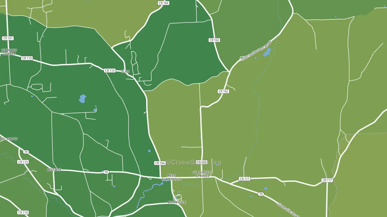 Slaterville Springs, NY Map of Vandalism Rates