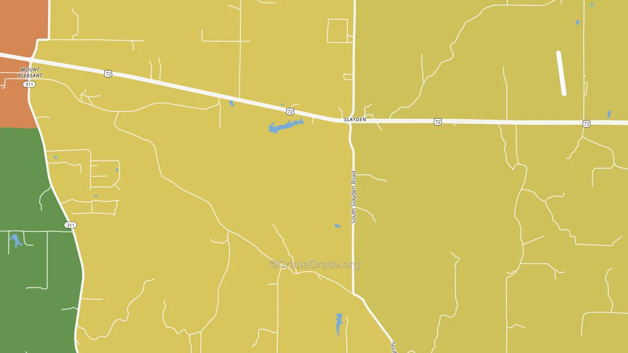 Slayden, MS Map of Vandalism Rates