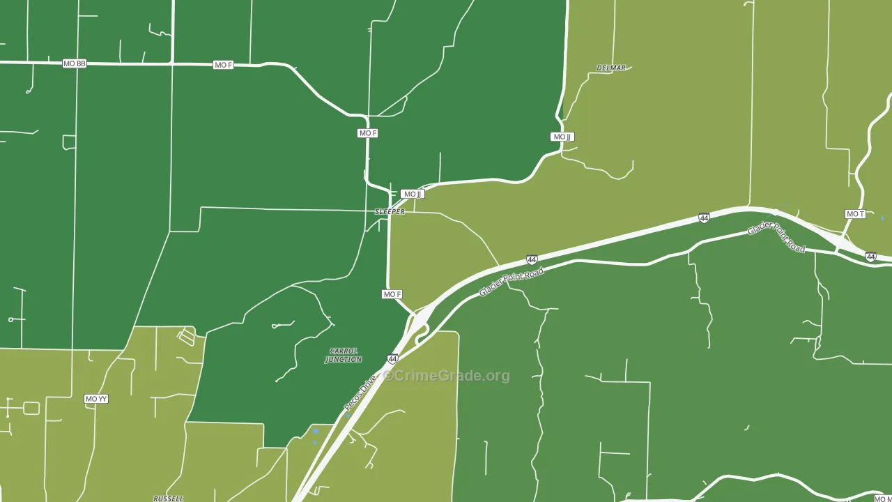 Sleeper, MO Map of Vandalism Rates