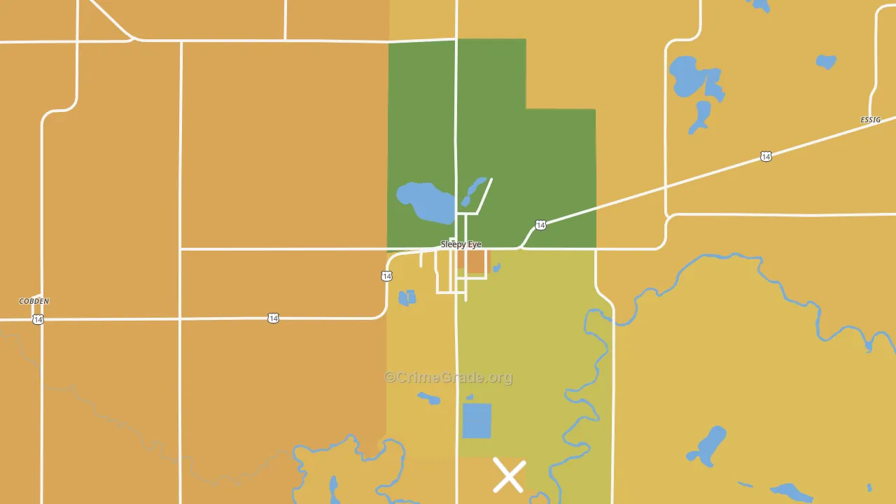 Sleepy Eye, MN Map of Vandalism Rates