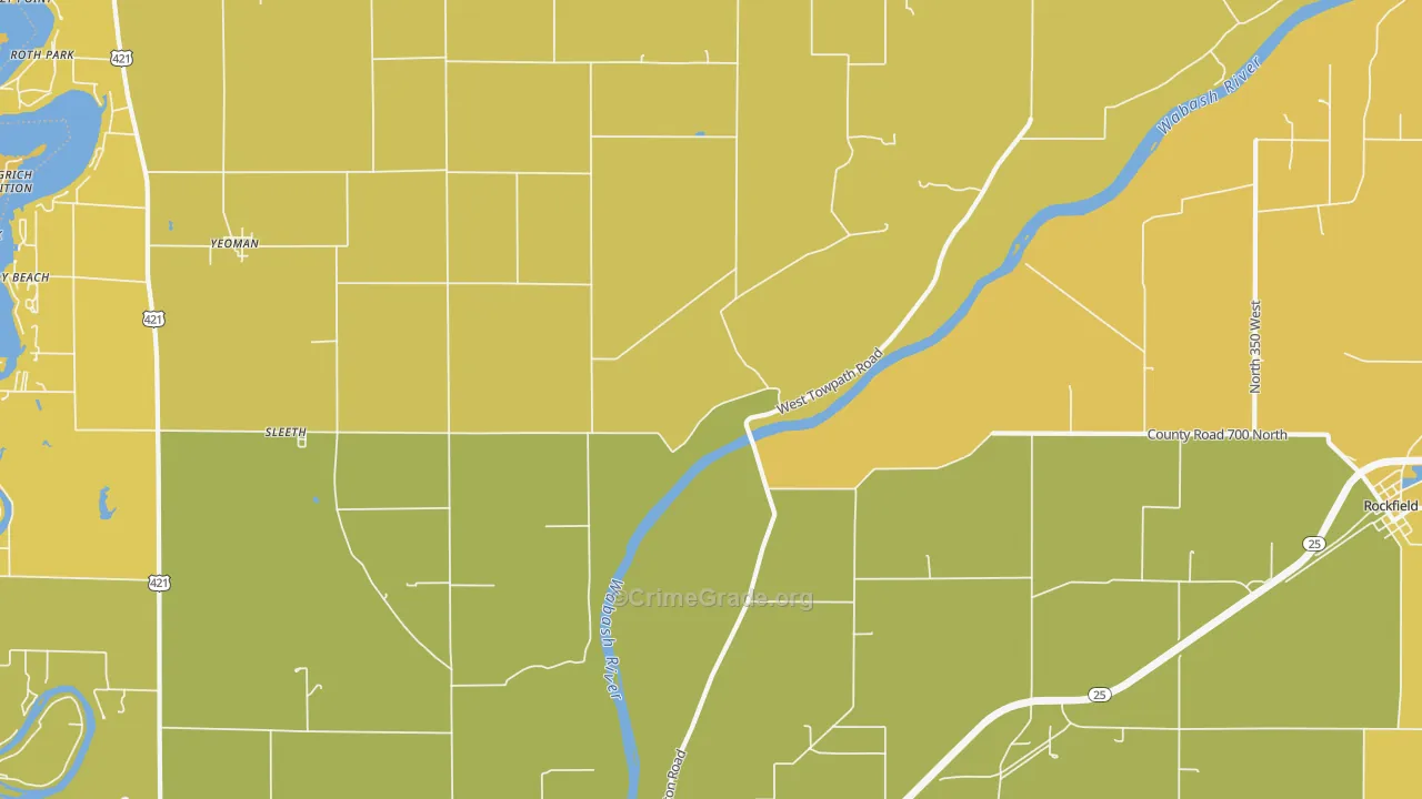 Sleeth, IN Map of Vandalism Rates