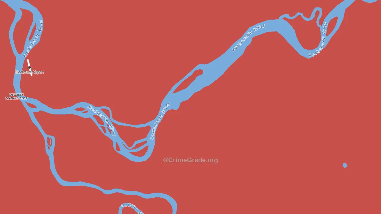 Sleetmute, AK Map of Vandalism Rates