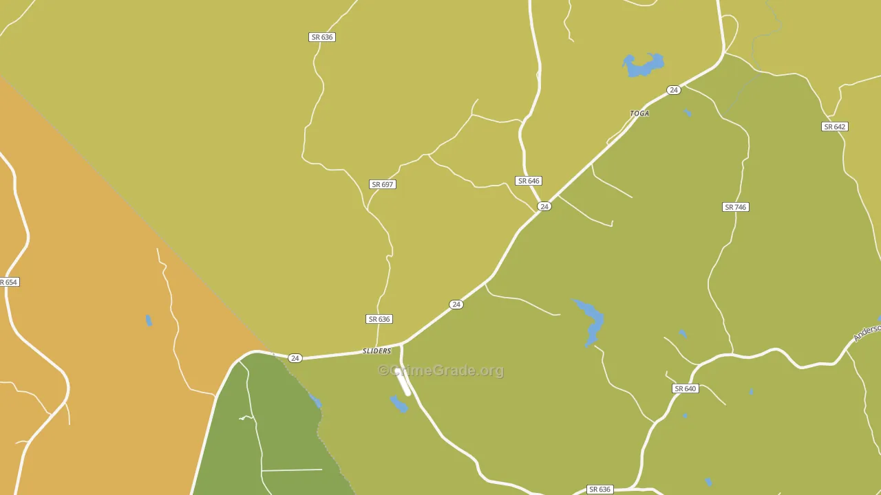 Sliders, VA Map of Vandalism Rates