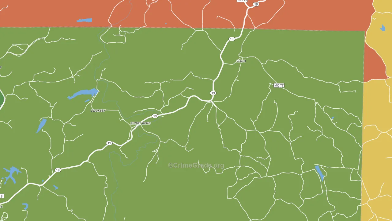 Sligo, MO Map of Vandalism Rates