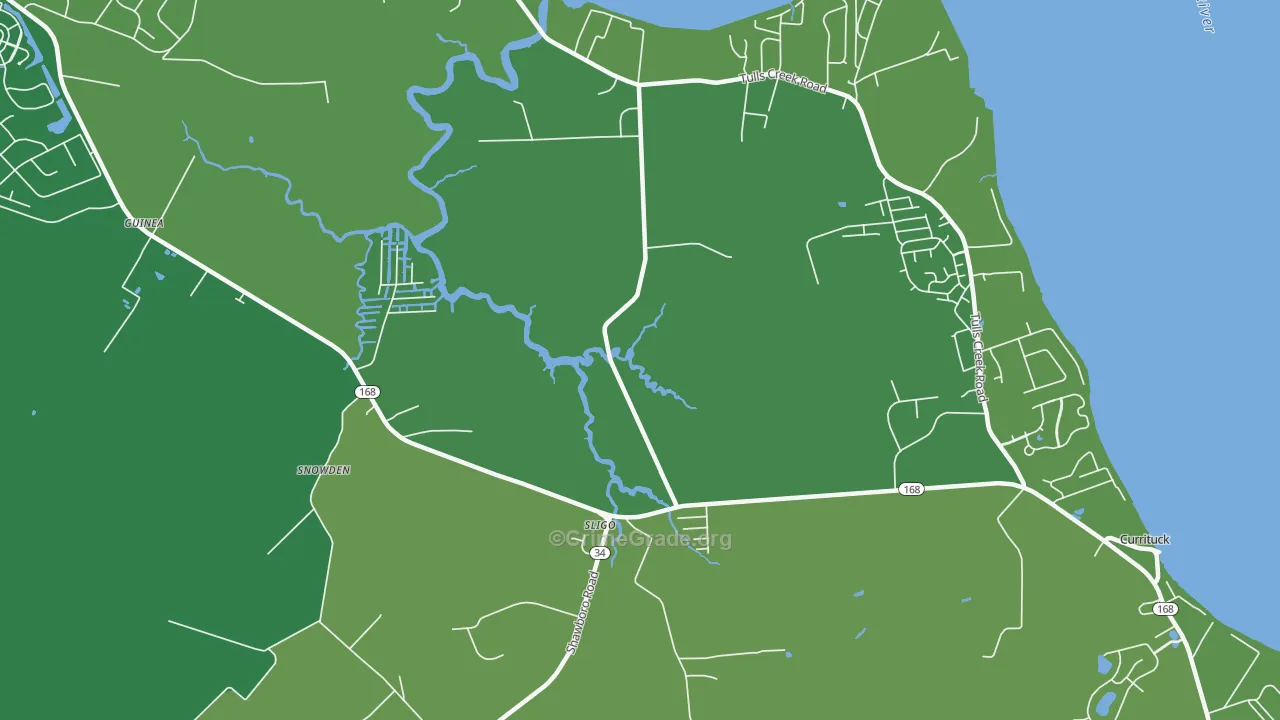 Sligo, NC Map of Vandalism Rates