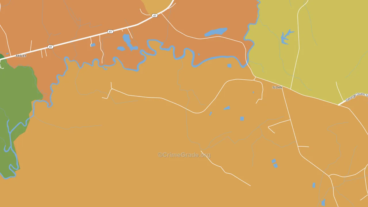 Sloan, NC Map of Vandalism Rates