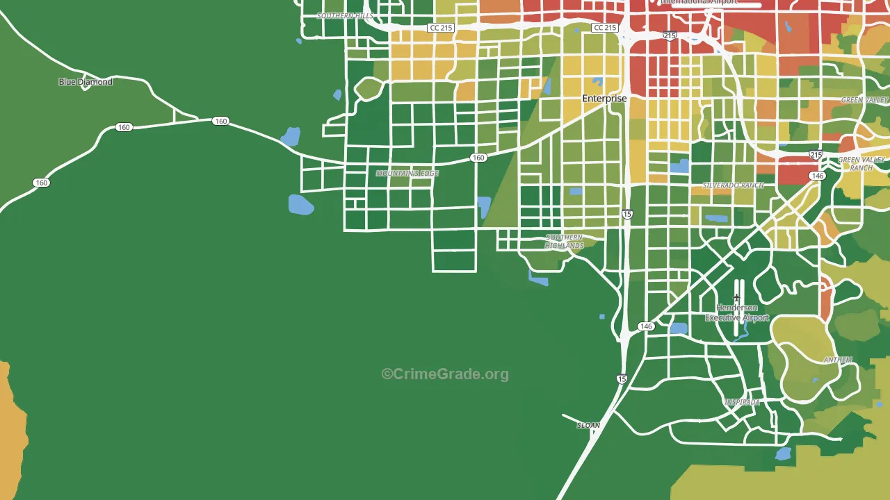 Sloan, NV Map of Vandalism Rates