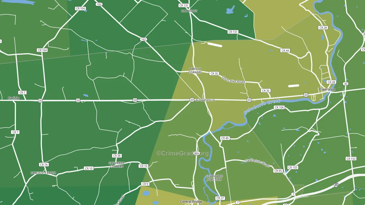 Sloansville, NY Map of Vandalism Rates