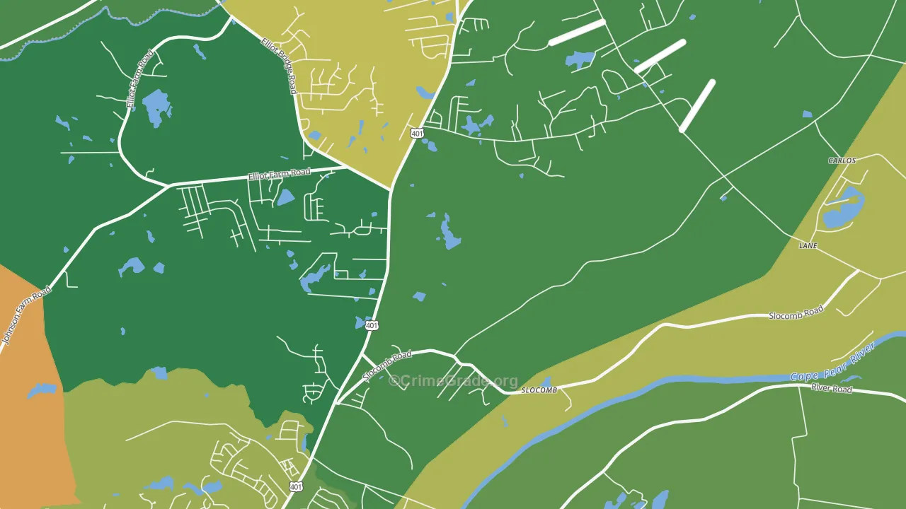 Slocomb, NC Map of Vandalism Rates