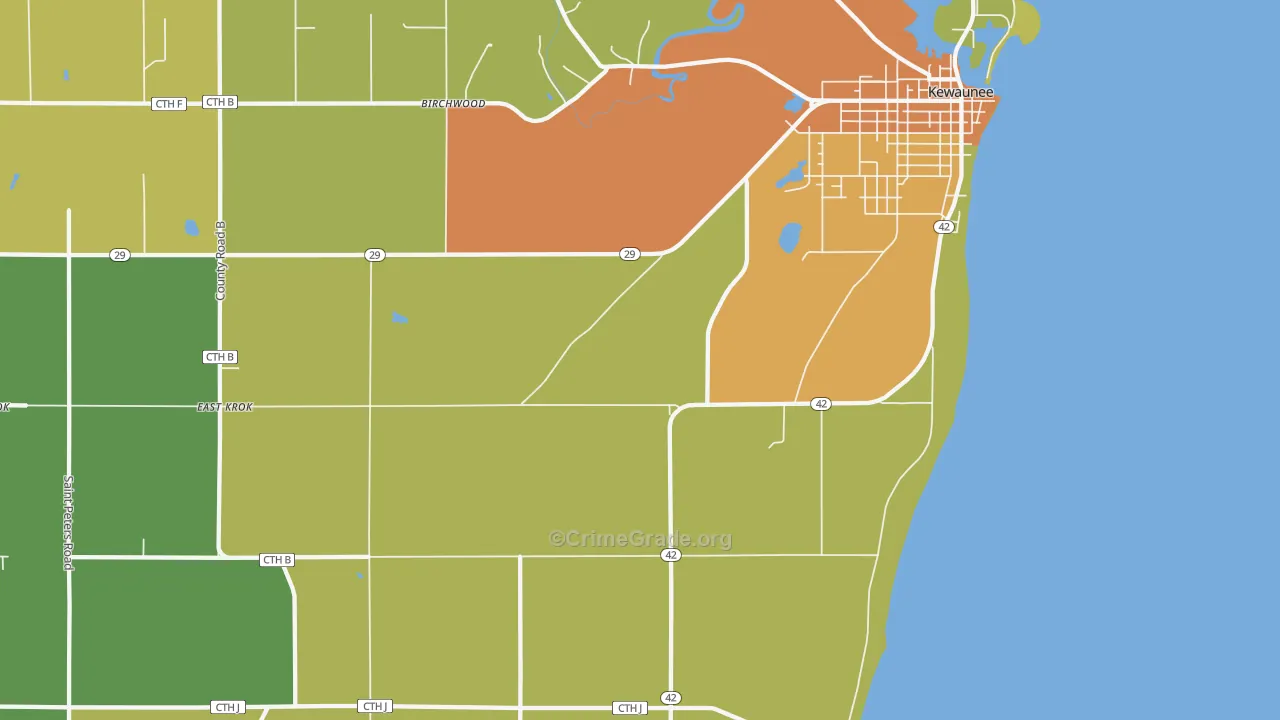 Slovan, WI Map of Vandalism Rates