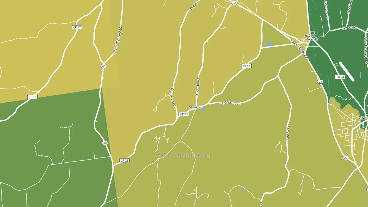 Slyboro, NY Map of Vandalism Rates