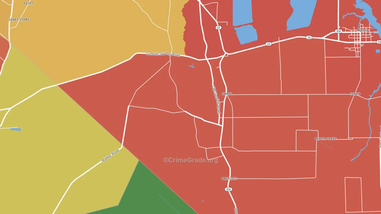 Small, NC Map of Vandalism Rates