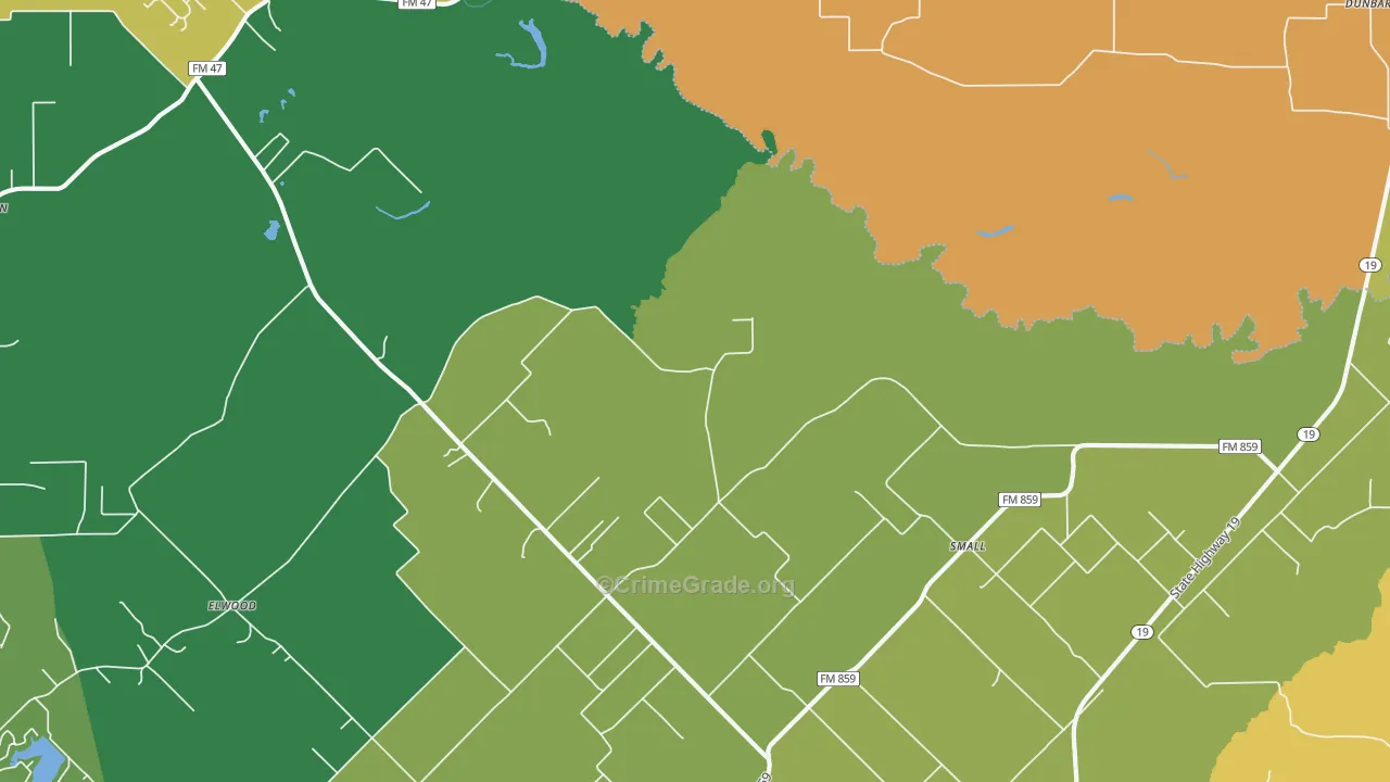 Small, TX Map of Vandalism Rates