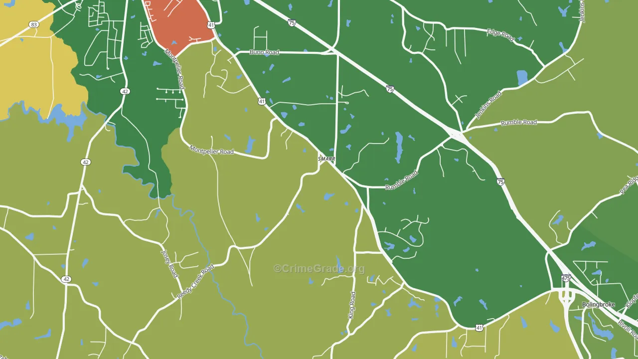 Smarr, GA Map of Vandalism Rates