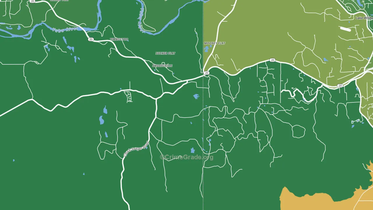 Smartville, CA Map of Vandalism Rates