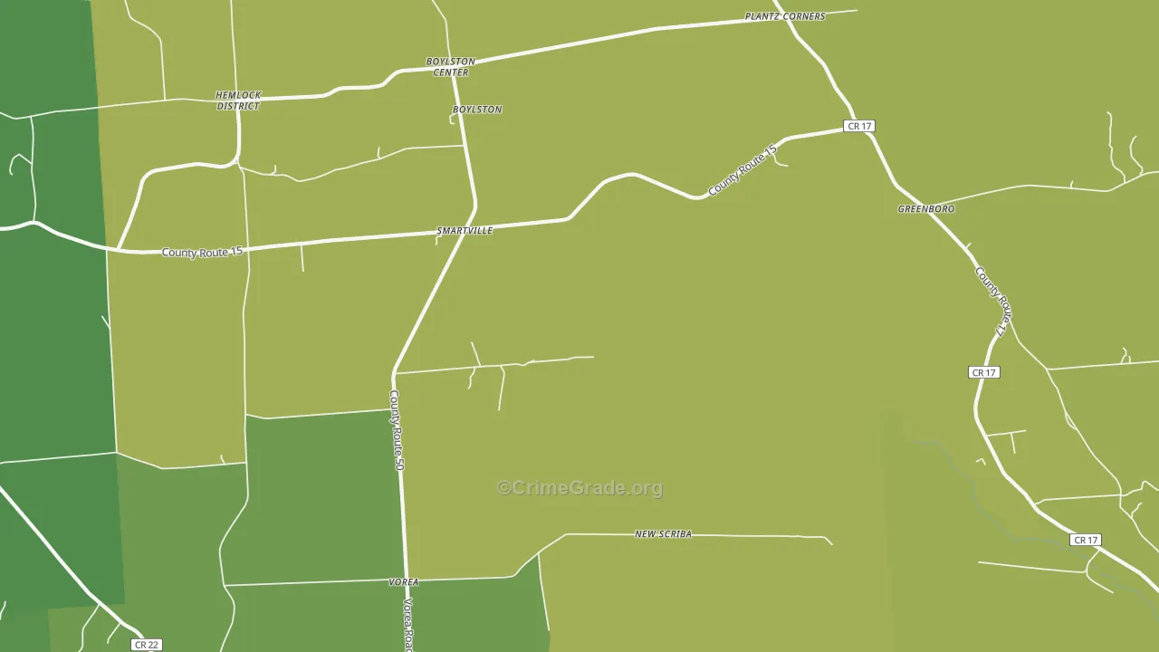Smartville, NY Map of Vandalism Rates