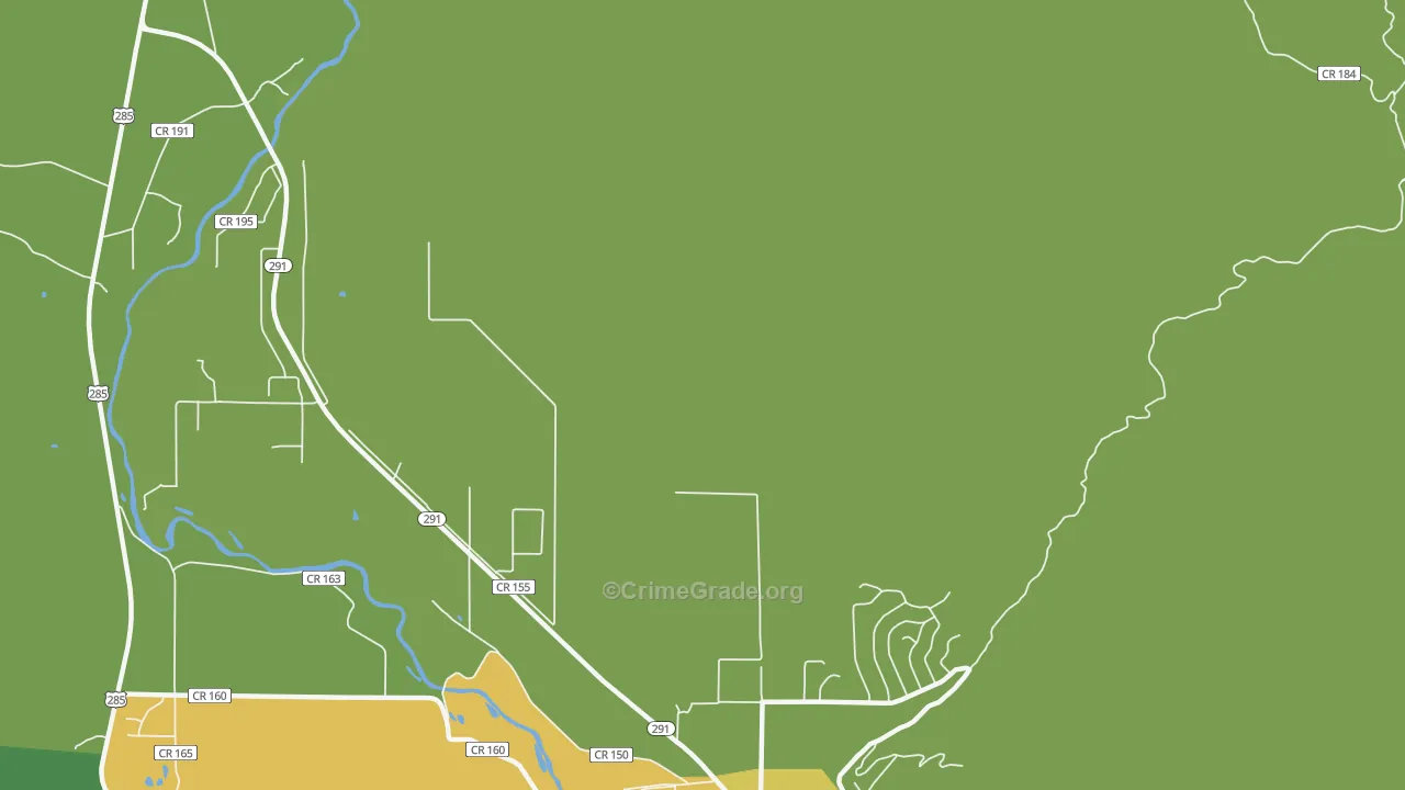 Smeltertown, CO Map of Vandalism Rates