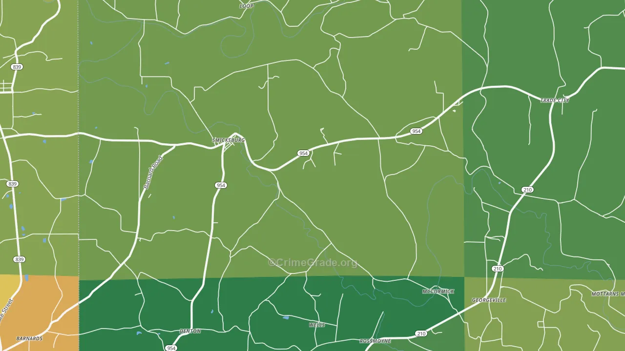 Smicksburg, PA Map of Vandalism Rates