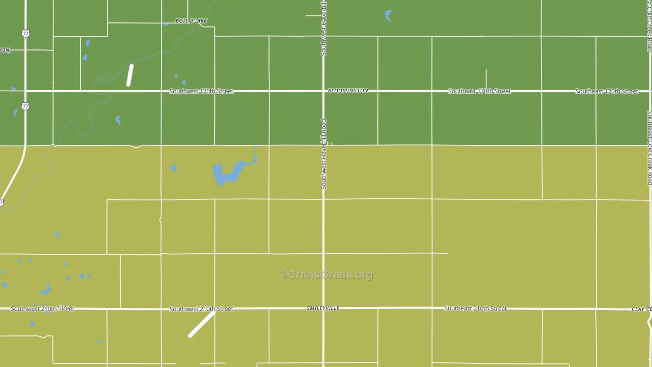 Smileyville, KS Map of Vandalism Rates