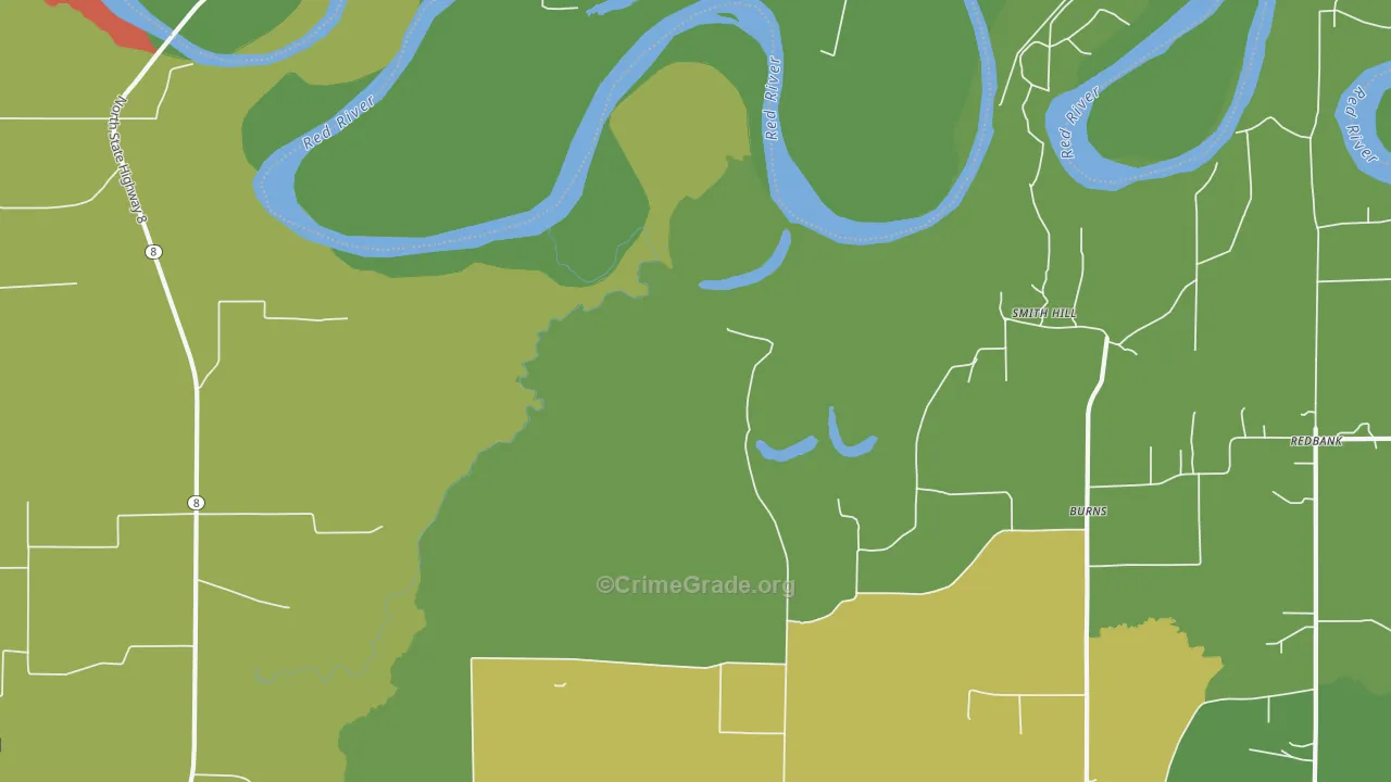 Smith Hill, TX Map of Vandalism Rates