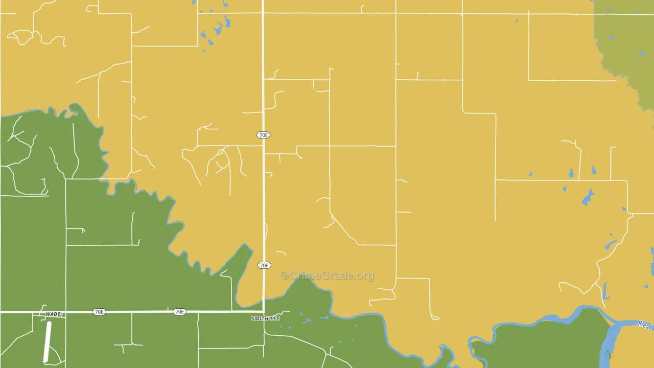 Smith-Lee, OK Map of Vandalism Rates