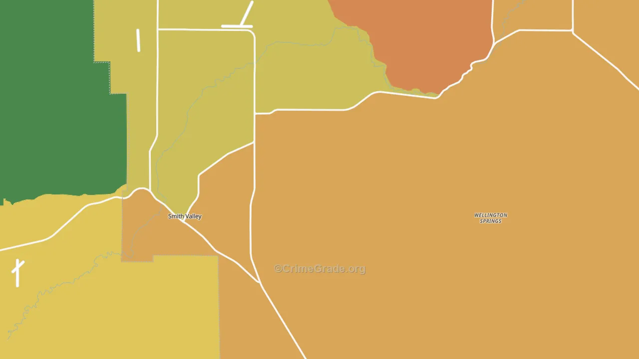 Smith, NV Map of Vandalism Rates