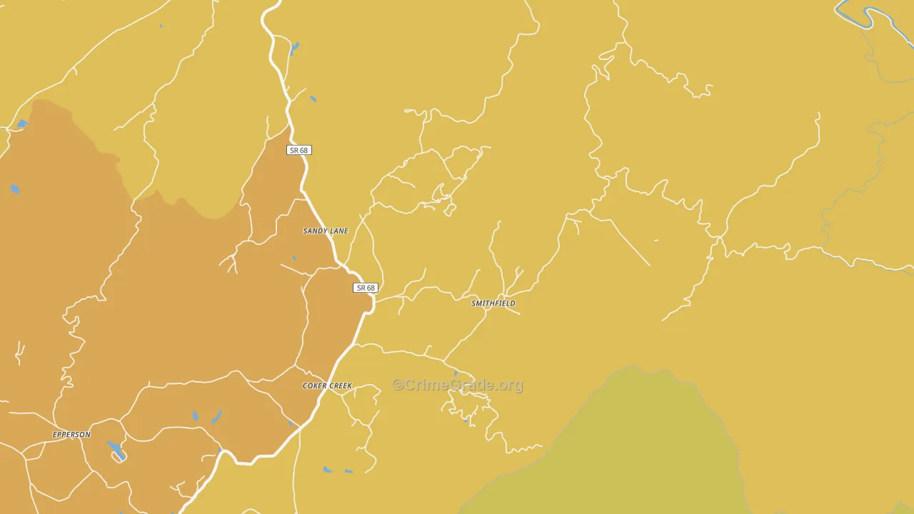 Smithfield, TN Map of Vandalism Rates