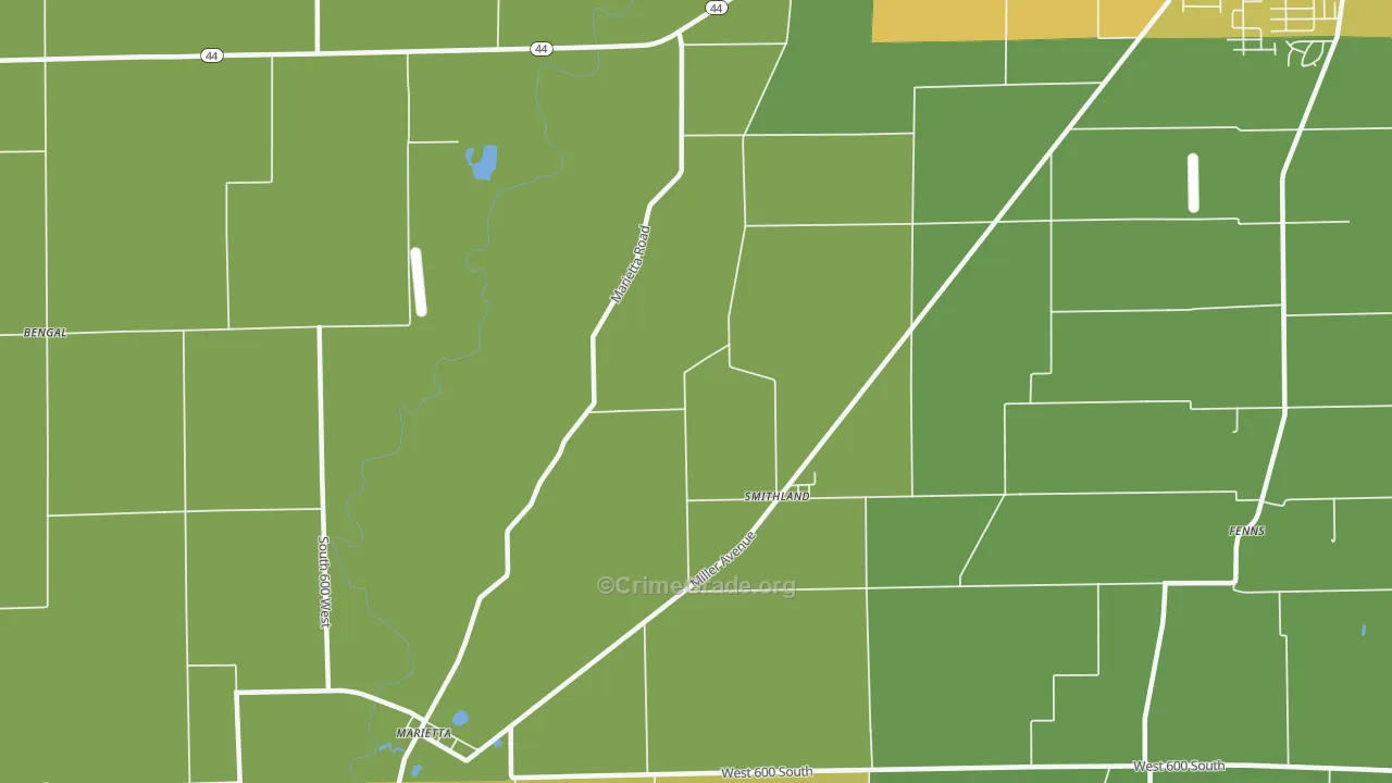 Smithland, IN Map of Vandalism Rates
