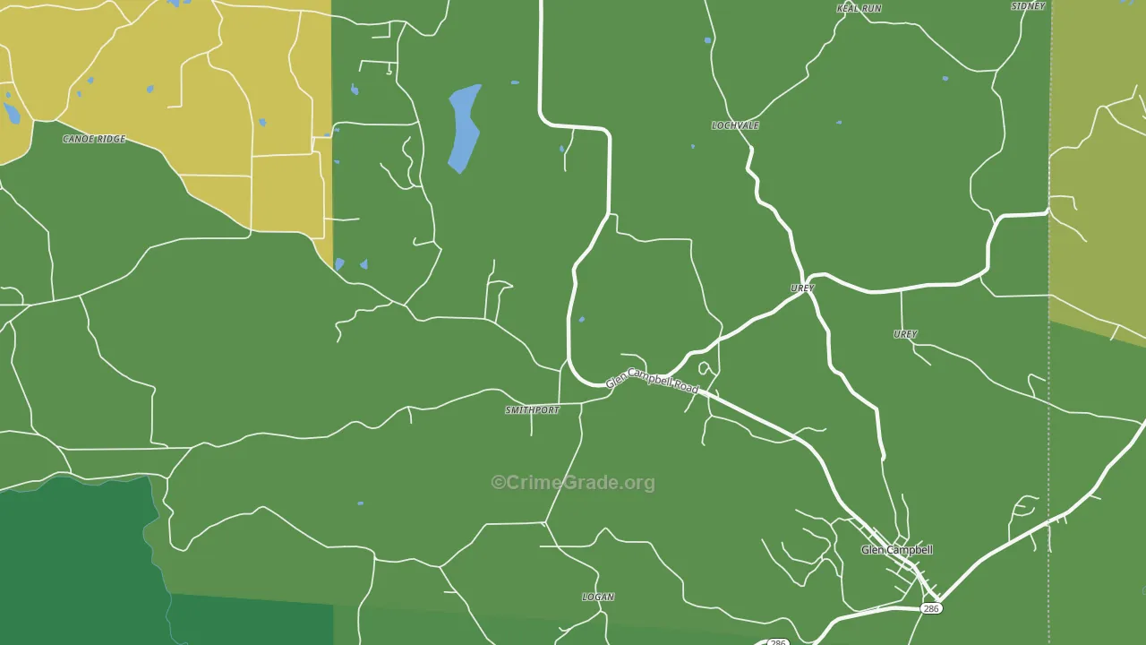 Smithport, PA Map of Vandalism Rates