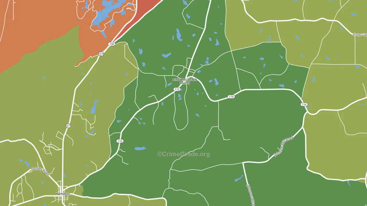 Smiths Crossroads, GA Map of Vandalism Rates